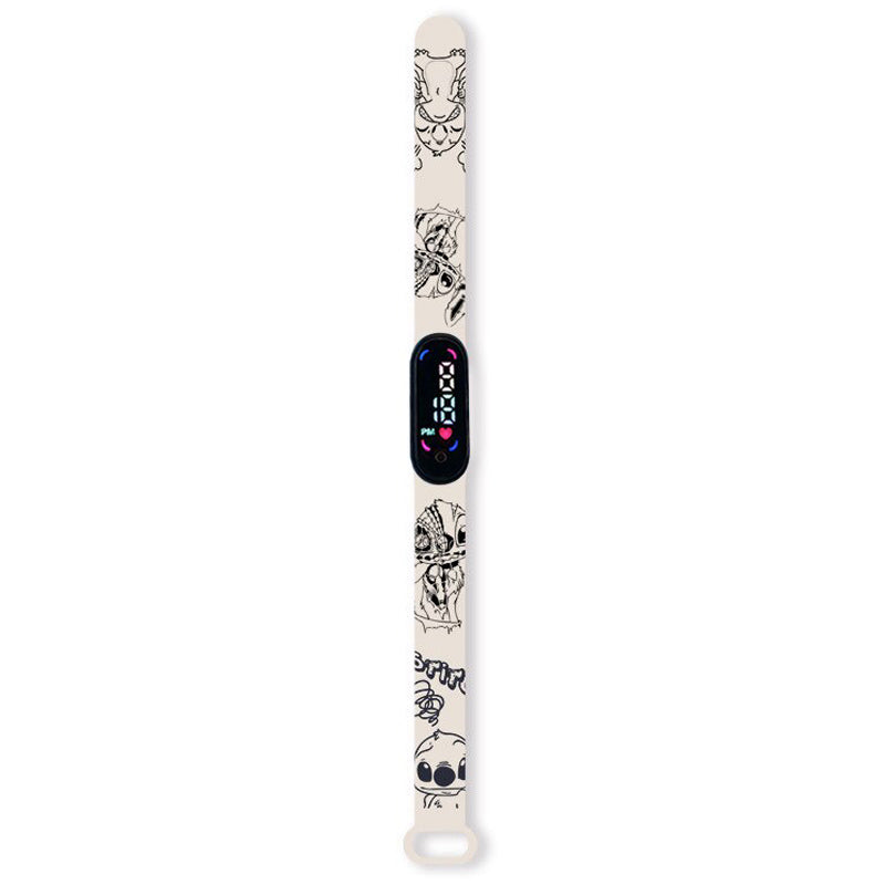 Montre digitale Stitch noir et blanc-Vetement Stitch
