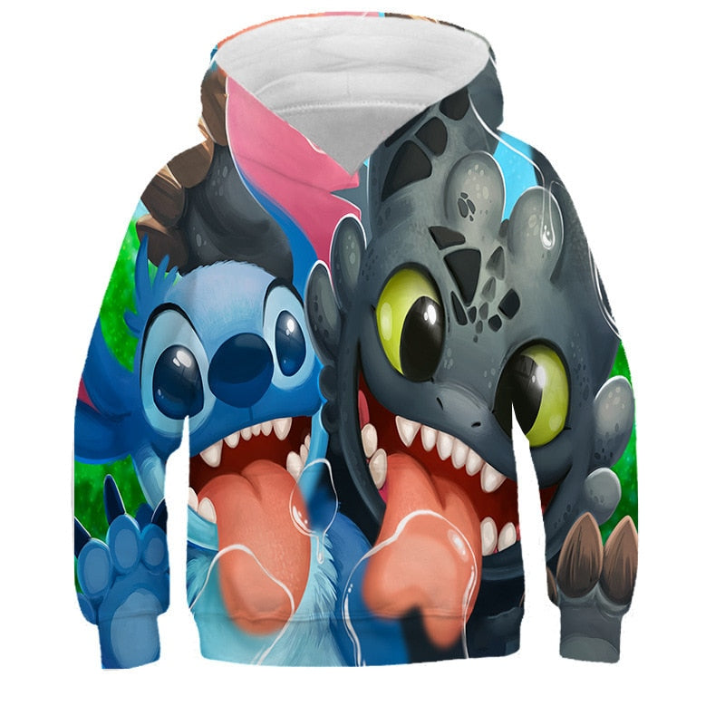 Sweat enfant Stitch et Krokmou-Vetement Stitch