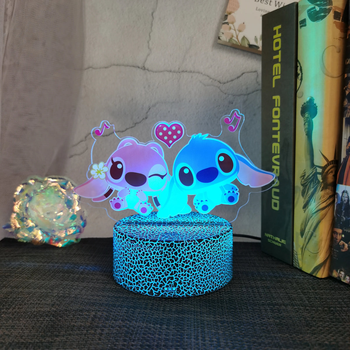 Lampe Stitch et Angel Mignons-Vetement Stitch