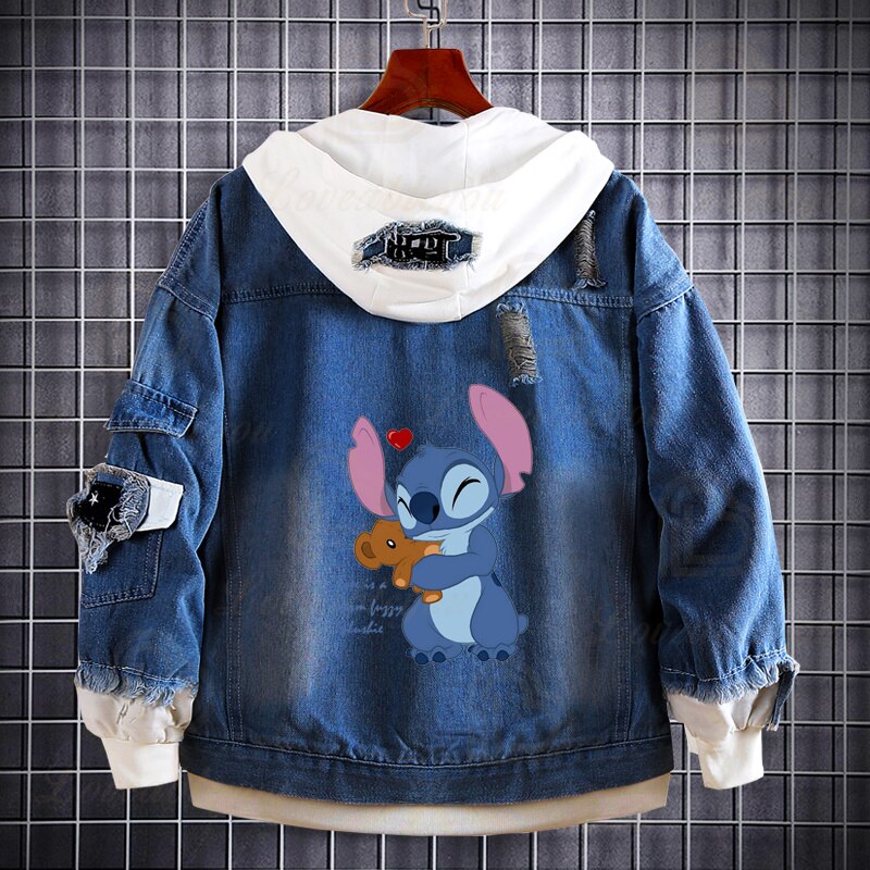 Veste jeans Stitch nounours