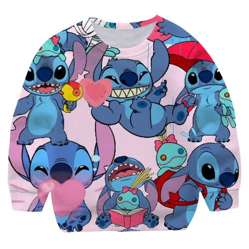 Pull Enfant Stitch rigolo