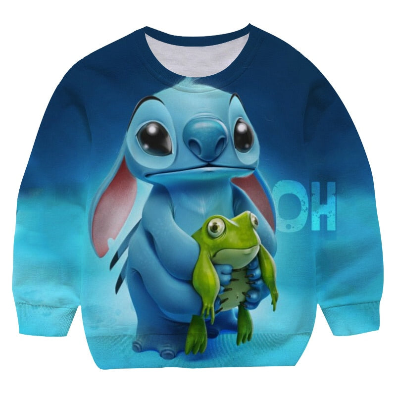 Pull Enfant Stitch grenouille