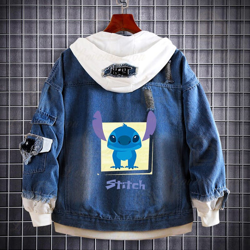 Veste jeans Stitch dessin