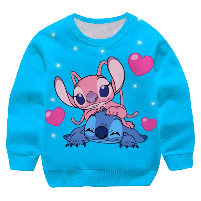 Pull Enfant Stitch et Angel amoureux