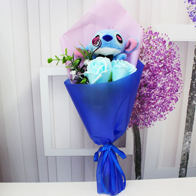 Bouquet Peluche Stitch Coeur