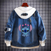 Veste jeans Stitch amoureux