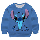 Pull Enfant Stitch bleu