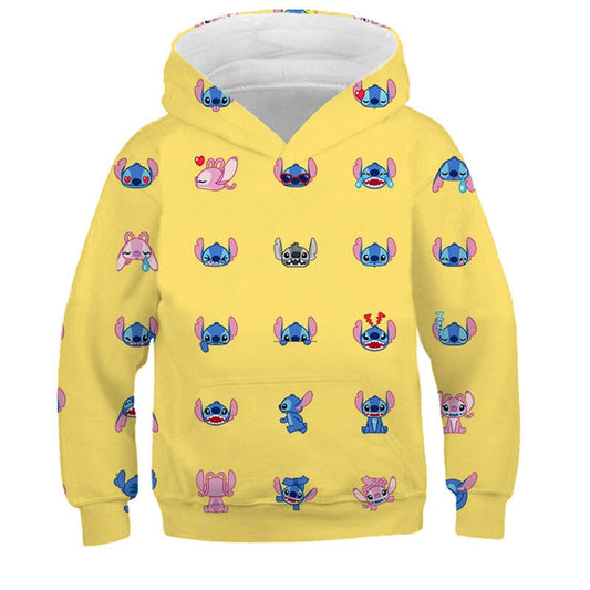 Sweat enfant jaune Stitch & Angel