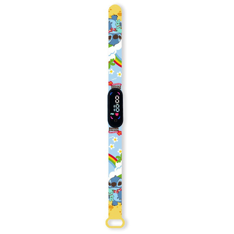 Montre digitale Stitch fleurs