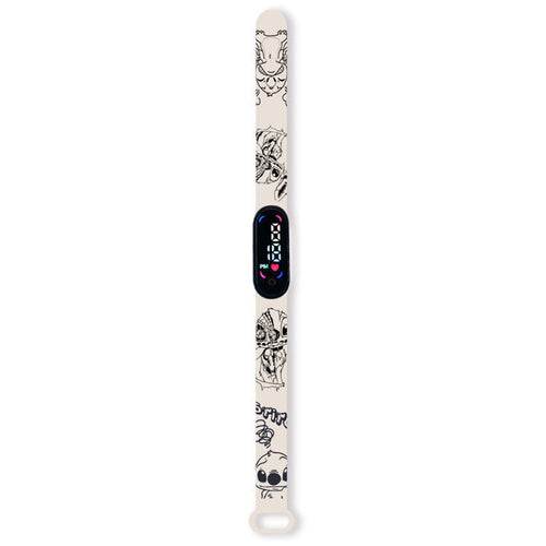 Montre digitale Stitch noir et blanc